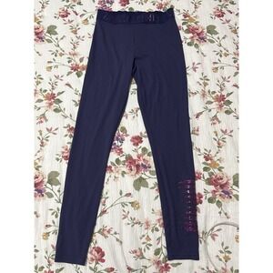 Savage X Fenty Purple Leggings Glitter Logo Waist Size S